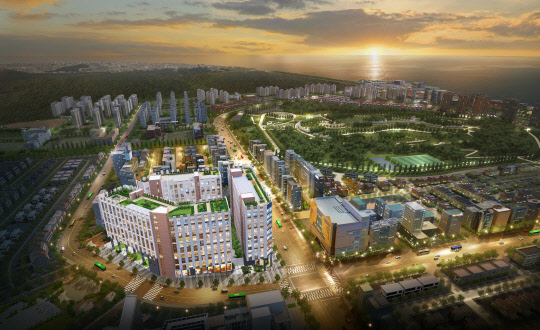 여수 웅천캐슬스타 광역조감도. <롯데건설 제공>